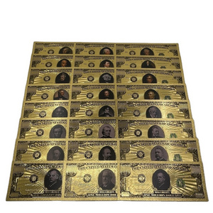 Many Design USD Million US Dollar 24K Gold Foil banknote American souvenir bills Ex-president 46 models souvenir card collection