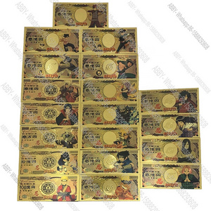 19models japanese Anime Narutos full set money Children's Collection Boy Gifts Uzumaki Uchiha Sasuke  playing card for Christmas