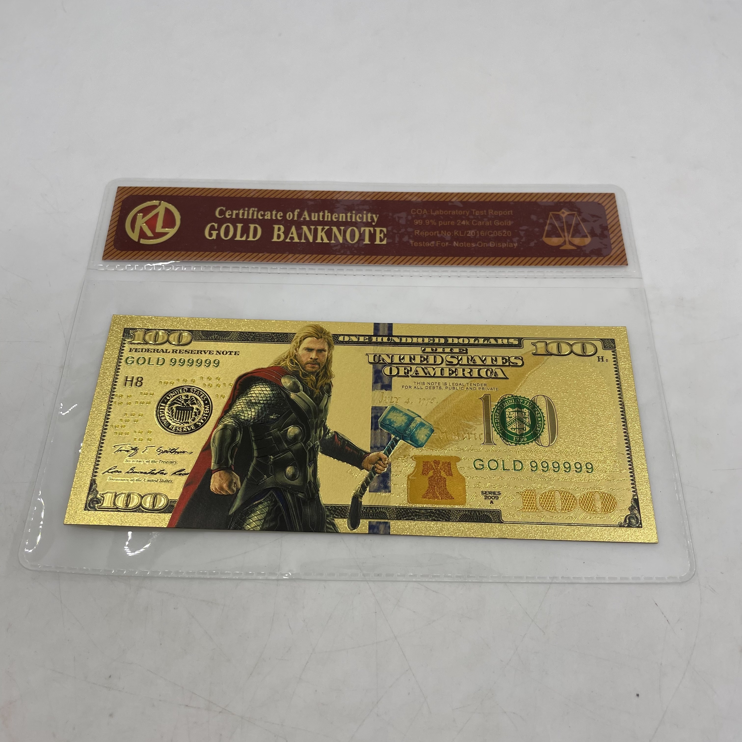 35 designs Hero serie 24k gold banknote Usa 100 dollar plastic money super person prop money souvenir gifts for fans