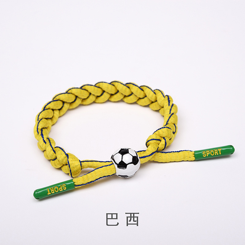 Novelty Adjustable Country Football Team Sports Braided Bracelet