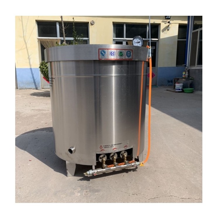 gas heating type 100 liter large commercial soup cooking pots stainless steel boiling tank for broth