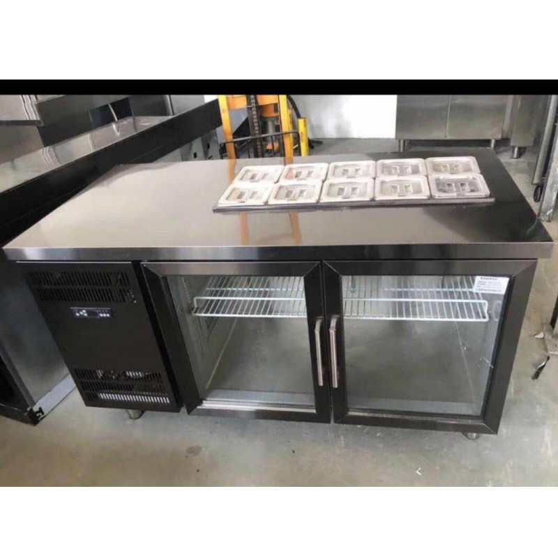 new products 2024 counter top salad bar/ice cream refrigerator freezer