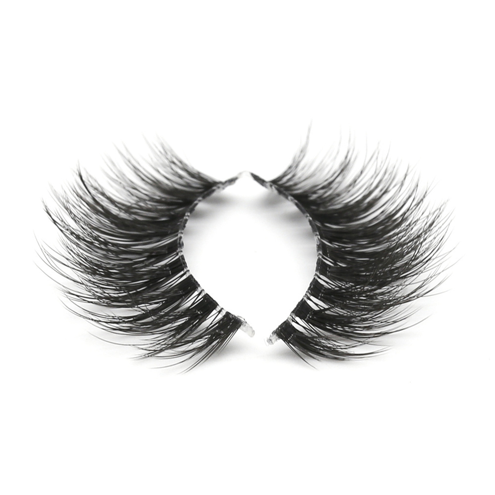 OEM/ODM  high quality super fine clear soft band 3d effect faux mink eye lash wispy style  faux mink eyelashes