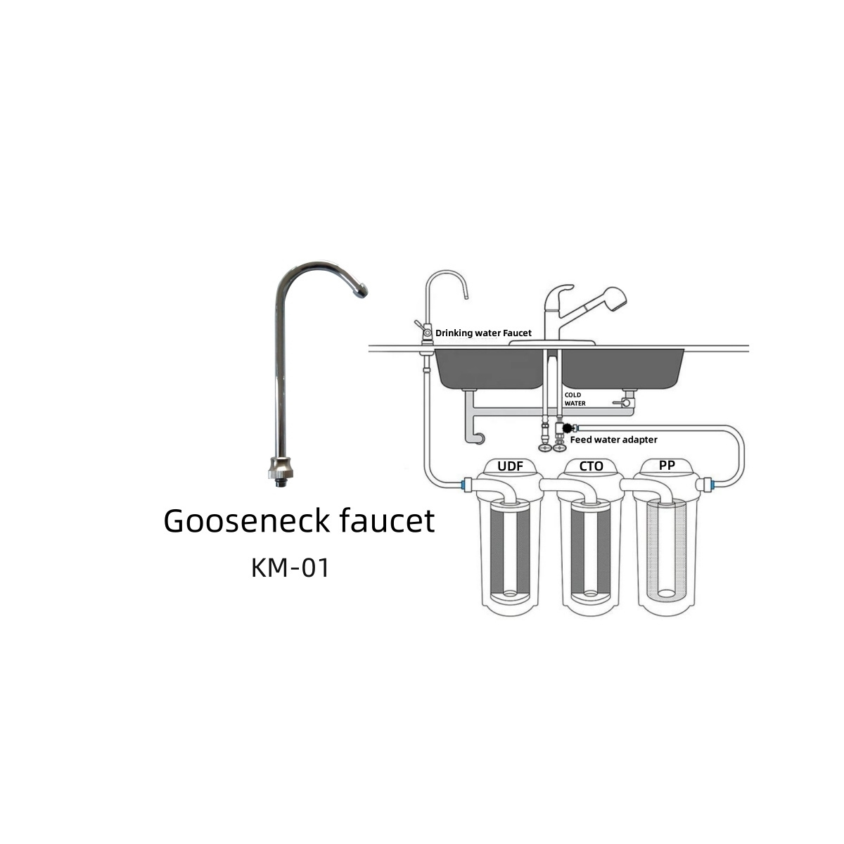 2023 Gooseneck faucet outlet Drinking fountain tap for outdoor drink dispenser direct drinking water faucet