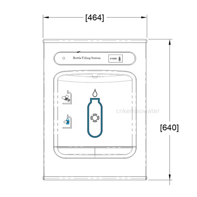 Surface Mount Bottle Filler stainless steel water dispenser water dispenser with filter system desktop water dispensers