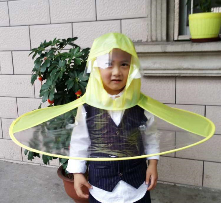 Wholesale umbrella hat adult children rain poncho flying saucer shape convenient fishing on rainy days