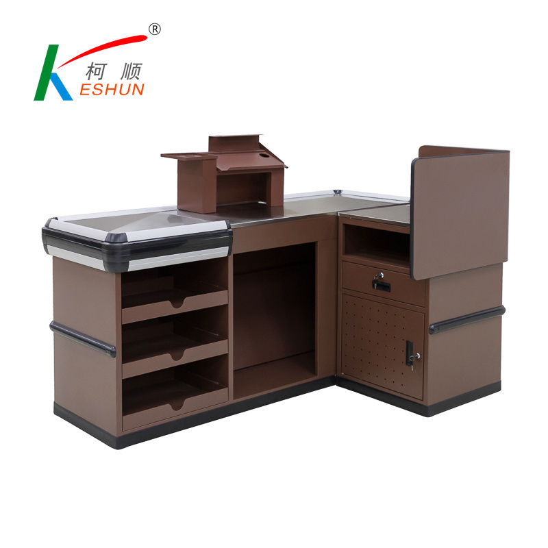 Supermarket Desk Store Counters For Sale, Shelves Supermarket Grocery Cashier Counter