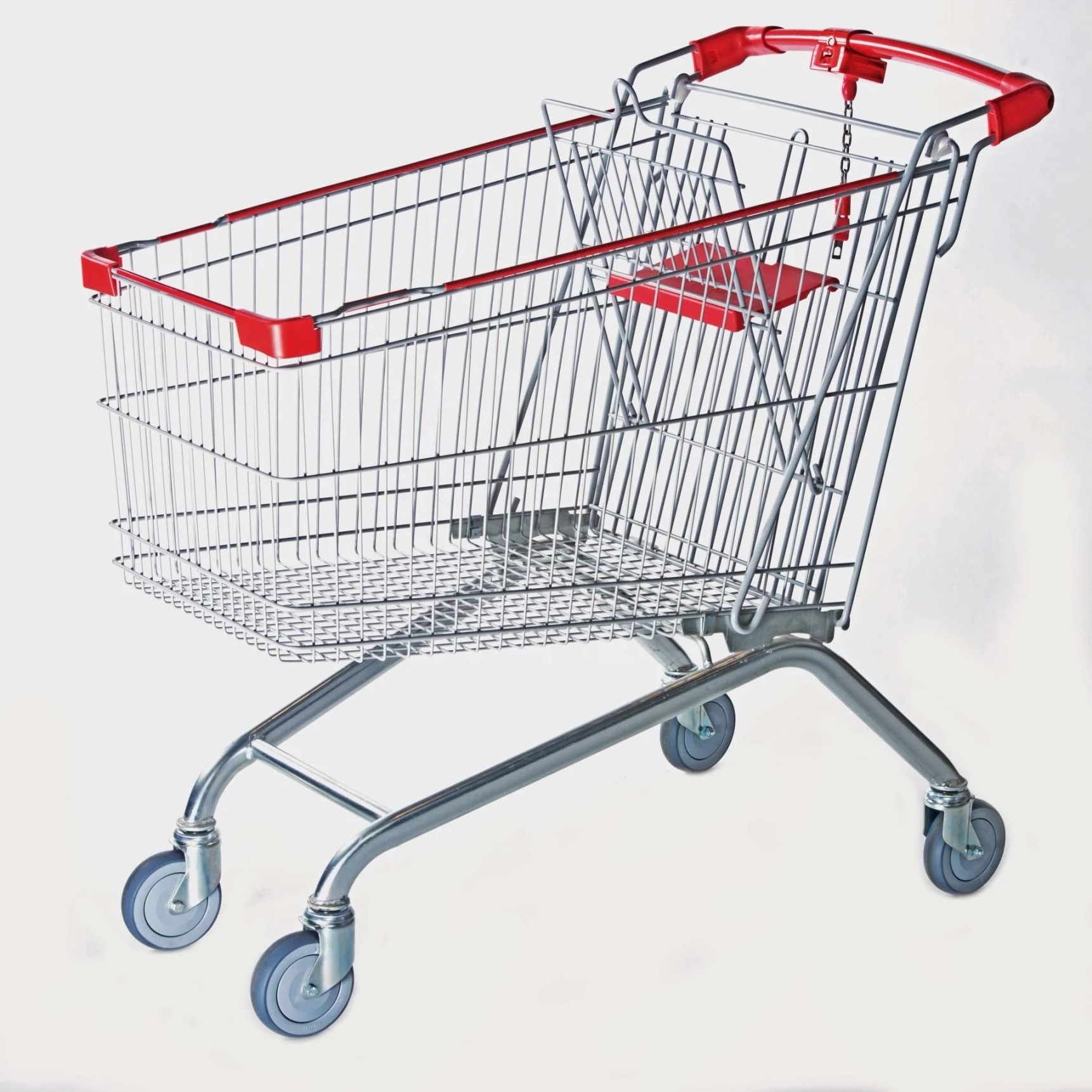 European Style Metal Supermarket Grocery Store Shopping Trolley Cart