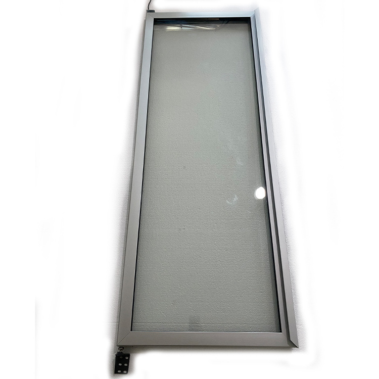 Customize Aluminum Frame Fridge Glass Door Transparent Long Handle Long Handle Fridge Door Glass