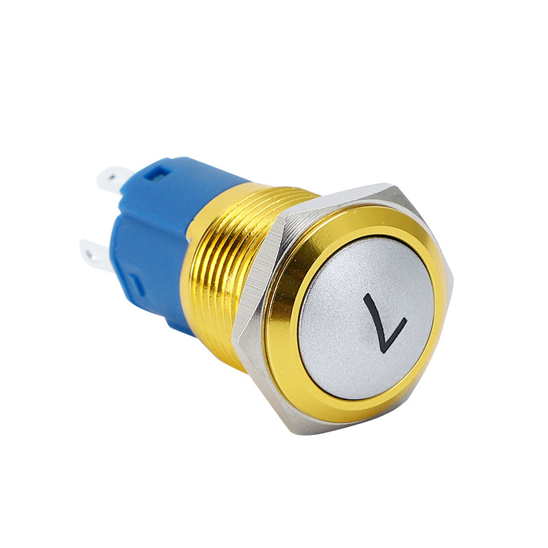 16mm Waterproof Customized Momentary Anti Vandal Horn Push Button Switch Round For Car 12v