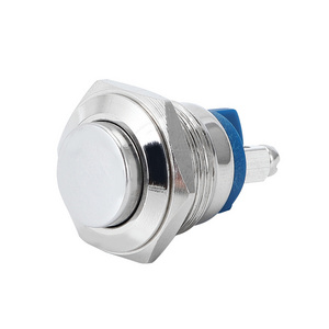 16mm 19mm 22mm 12V Waterproof DC LED Flat Dome Door Touch Momentary Push Button Power Switch