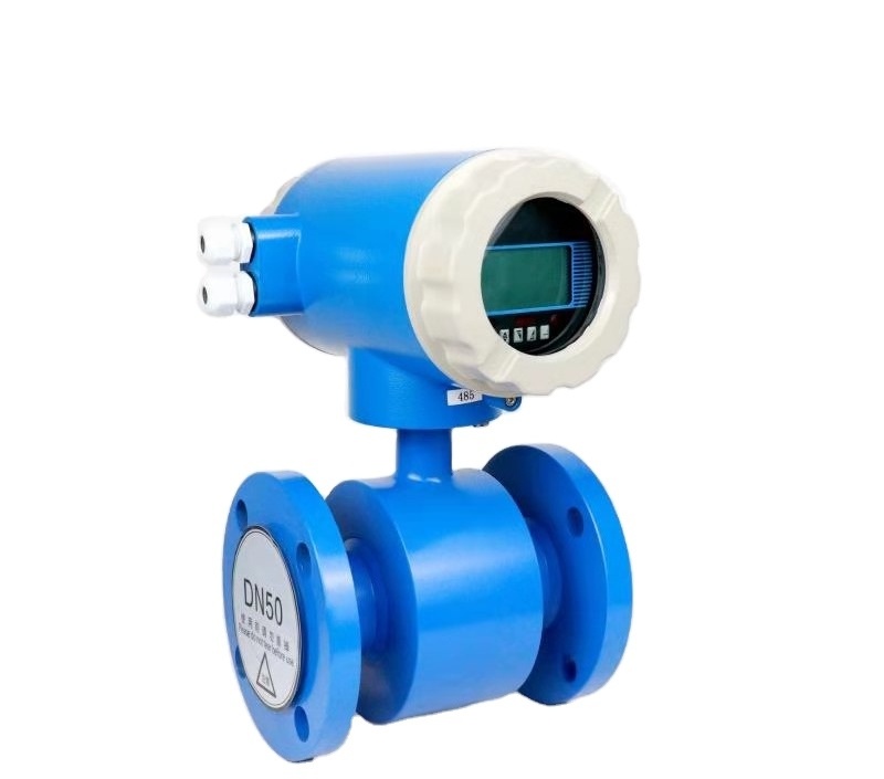 4-20mA RS485 lift pump sea water Battery operated pulse flowmeter sensor electromagnetic water flow meter