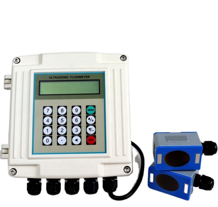 Digital special material remote liquid modular PLC module TUF-2000 DN15-DN6000 External clamp type plug-in ultrasonic flow meter