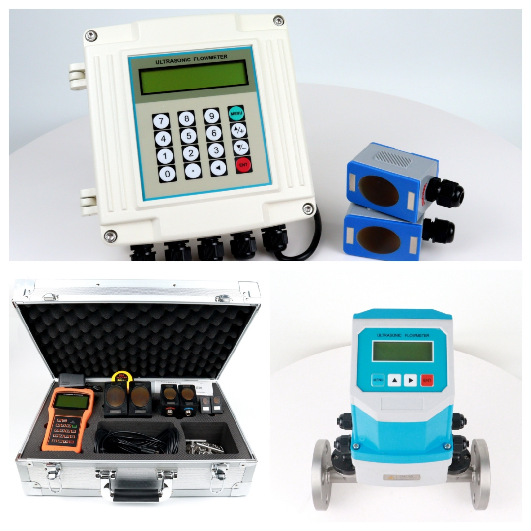 Digital special material remote liquid modular PLC module TUF-2000 DN15-DN6000 External clamp type plug-in ultrasonic flow meter