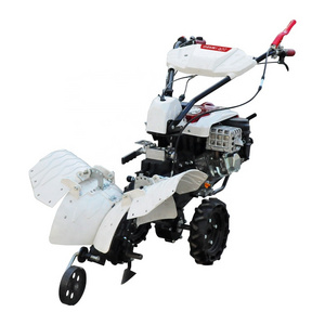 Mini rotavator tiller Multi functional two-wheel trencher and cultivator weeding micro cultivator ridging machine power tiller