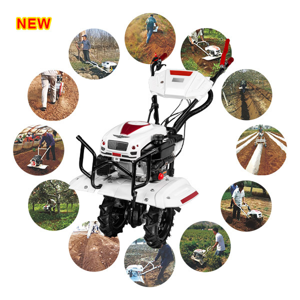 Mini power tiller Micro tillage tiller barra del timone della machine plow cultivator small scale agricultural farm power tiller