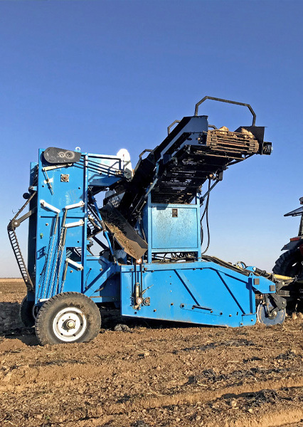 Automatic Self-discharging sweet potato combine harvester / Garlic carrots Harvester