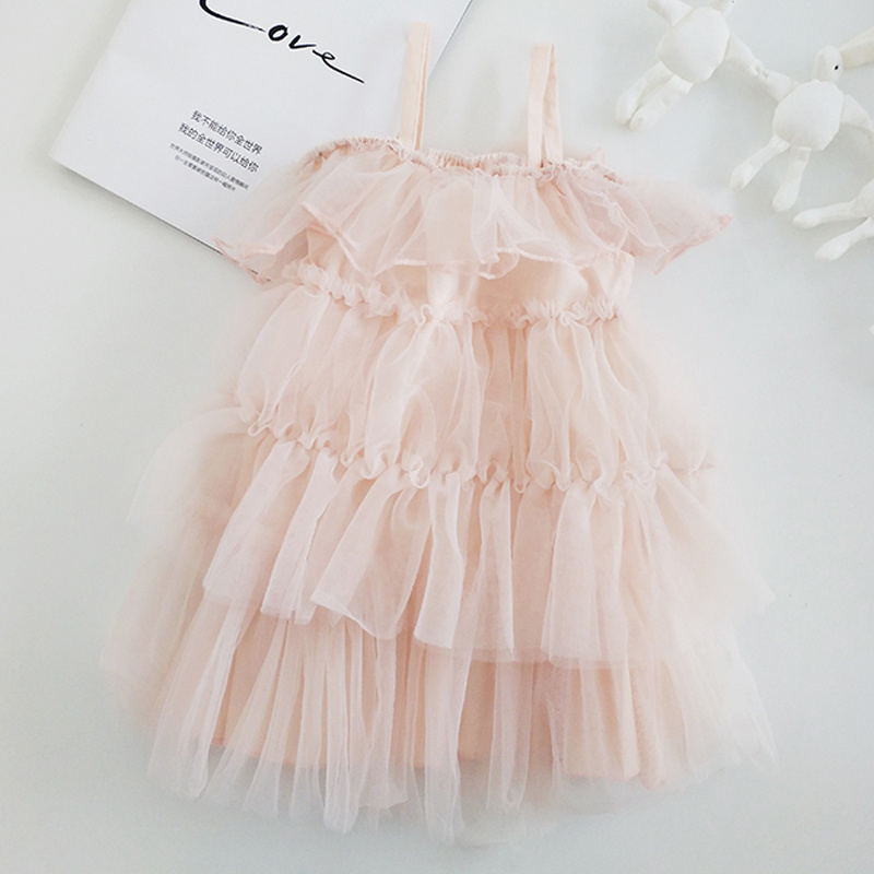 OEM 6-12 Months 1-7 Years Sleeveless Princess Slip Toddler Dress 1 Year Girl Baby Tulle Dresses Sweet Froks Girl Dress