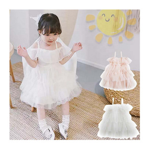 OEM 6-12 Months 1-7 Years Sleeveless Princess Slip Toddler Dress 1 Year Girl Baby Tulle Dresses Sweet Froks Girl Dress