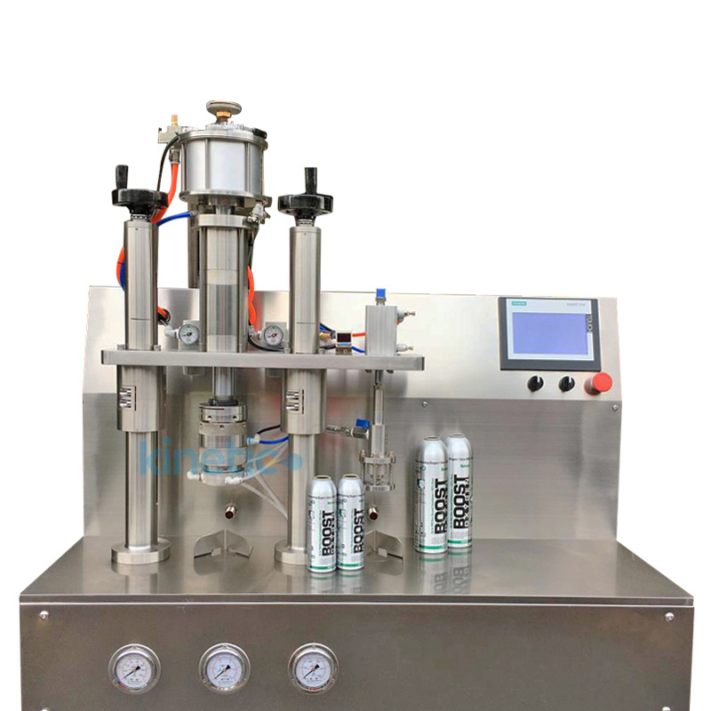 fresh air oxygen filling machine Butane Gas Cartridge and altitude gas can 1600DT filling machine aerosol line