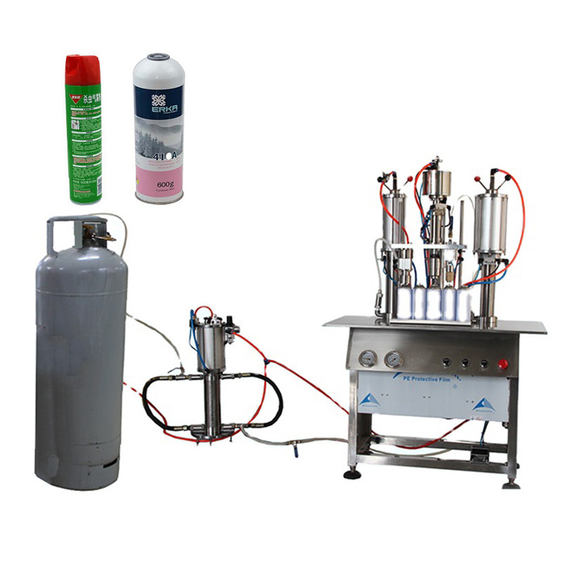 aerosol snow spray filling production line window flower spray adhesive spray making machine