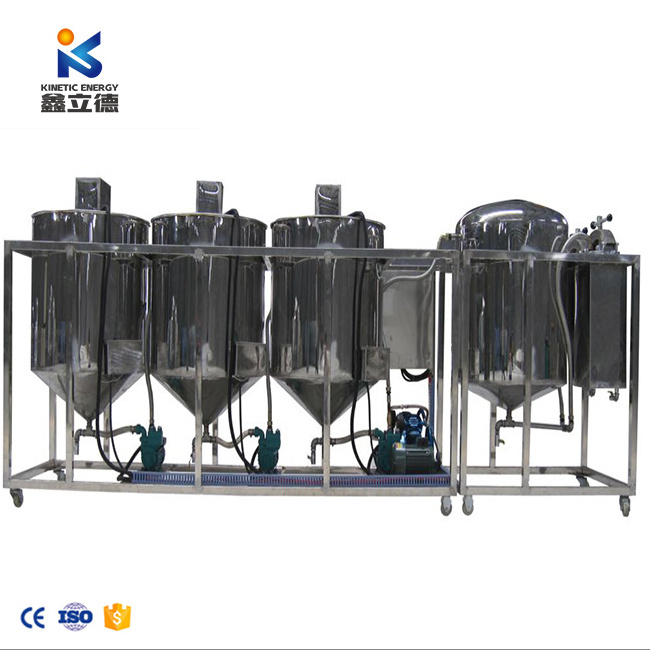 Mini oil refinery vegetable oil refinery equipment small scale palm oil refining machinery for sale