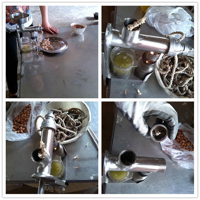 Low price peanut oil cold extraction manual oil press machine