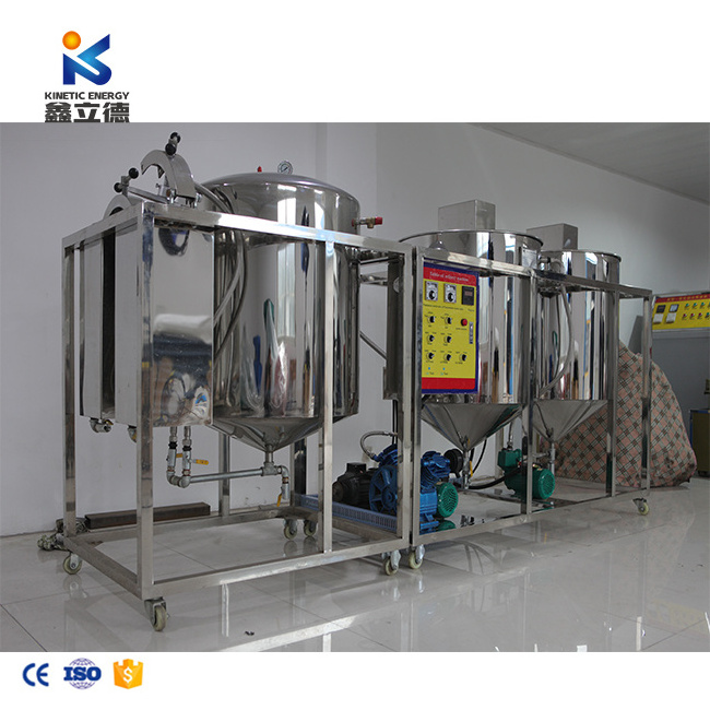 Mini oil refinery vegetable oil refinery equipment small scale palm oil refining machinery for sale