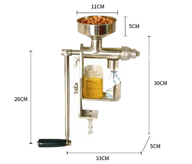 Low price peanut oil cold extraction manual oil press machine