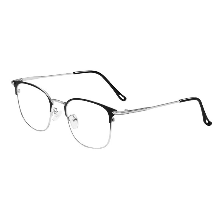 2022 High Quality Wholesale Factory Price Half Frame Square Metal Prescription Fashion Glasses Women and Men