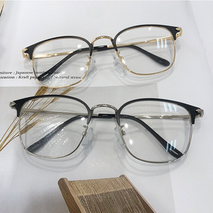 2022 High Quality Wholesale Factory Price Half Frame Square Metal Prescription Fashion Glasses Women and Men