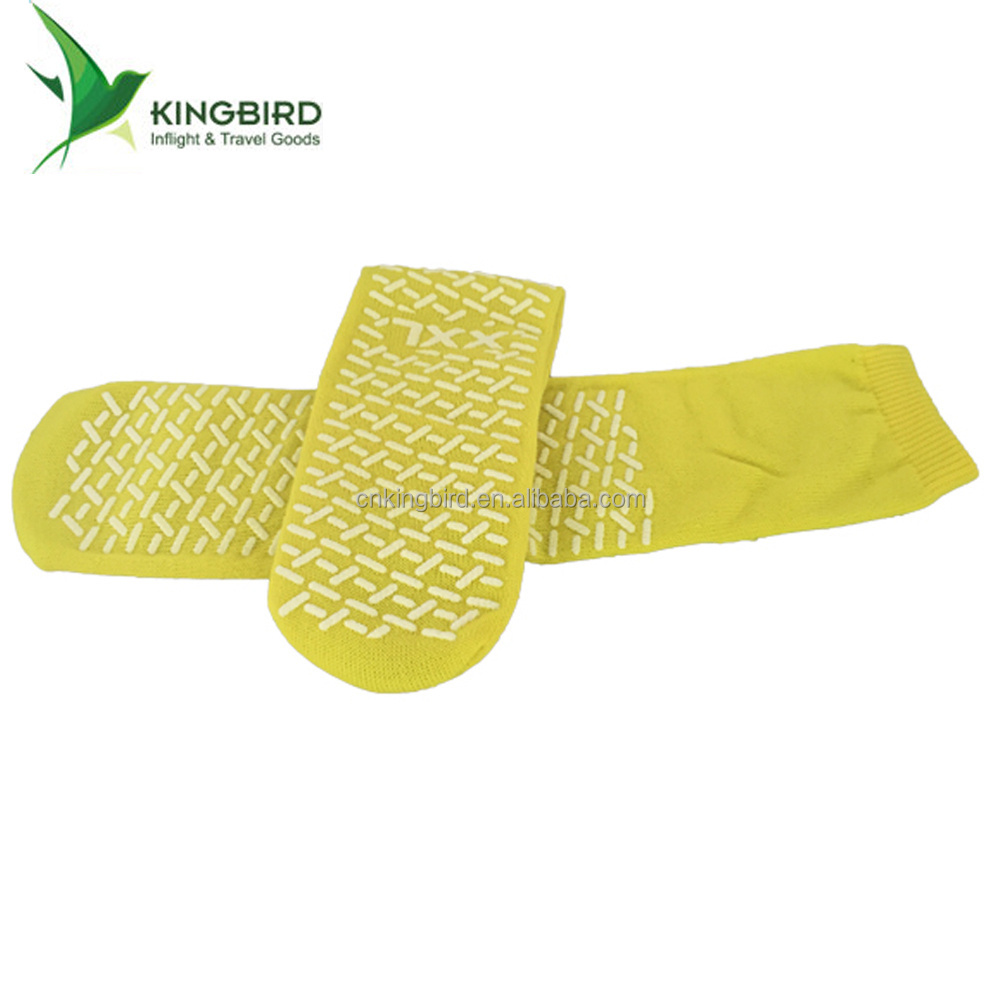 OEM Color Safety Non Skid Adult Disposable Woman Slipper Indoor Socks with Non-slip Rubber Soles