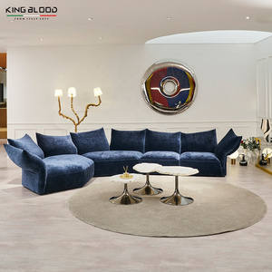 KINGBLOOD Furniture Antique Sofa Manufacturer European Style Home Living Room Couch Curved Shape Sofa