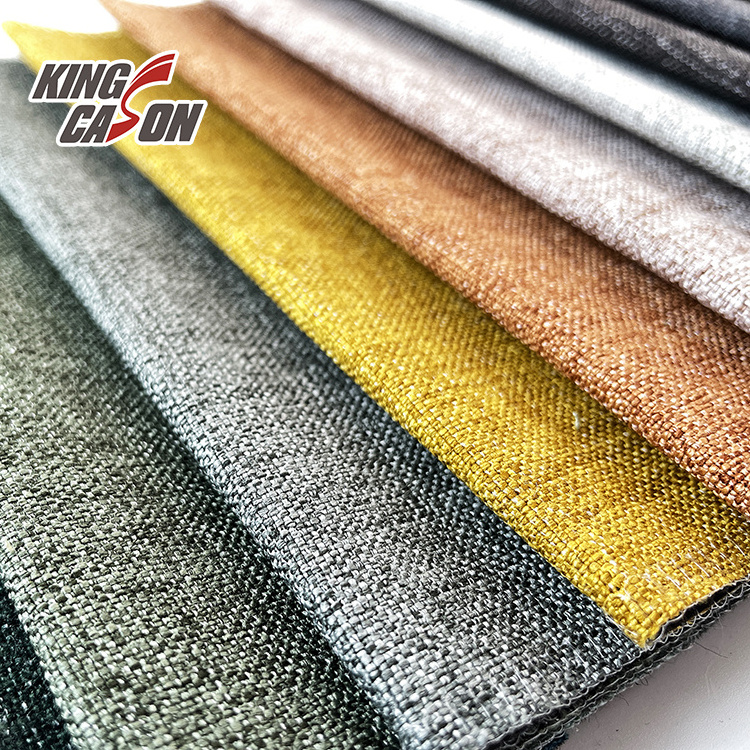 KINGCASON Wholesale pholstery fabrics muti-functional linen fabric plain Sofa Fabric for sofas and furniture