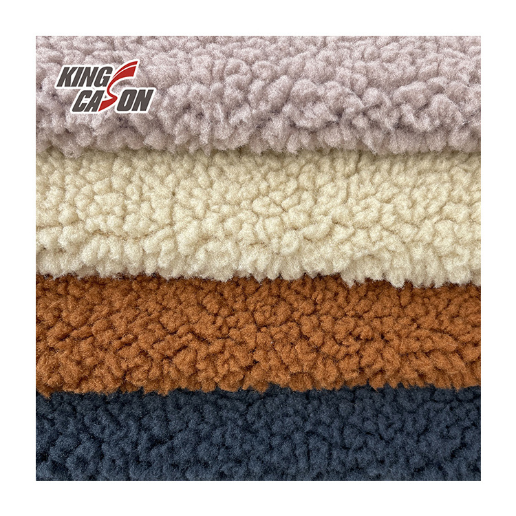 KINGCASON Factory Sales Plain Lamb Wool Bonded Fabric for Coat