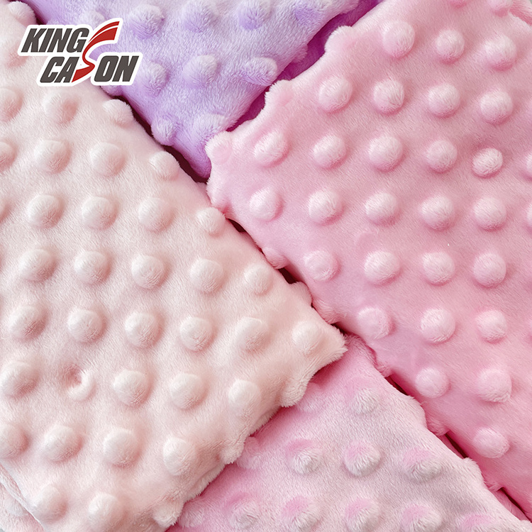 Kingcason Printed Softshell With Fleece Dying 95% Polyester 5% Spandex Super Soft Polyester Minky Dot Knitted Velboa Fabric