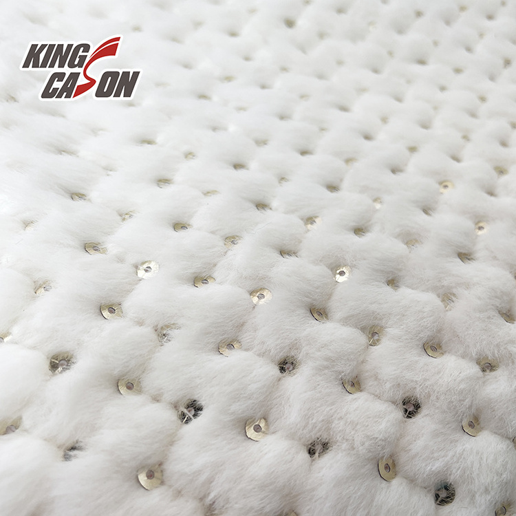 KINGCASON Eco-friendly Material Warp Knitting Fuzzy Fluffy Long Pile Artificial Fake Faux Fur For Cloths and Home Textiles