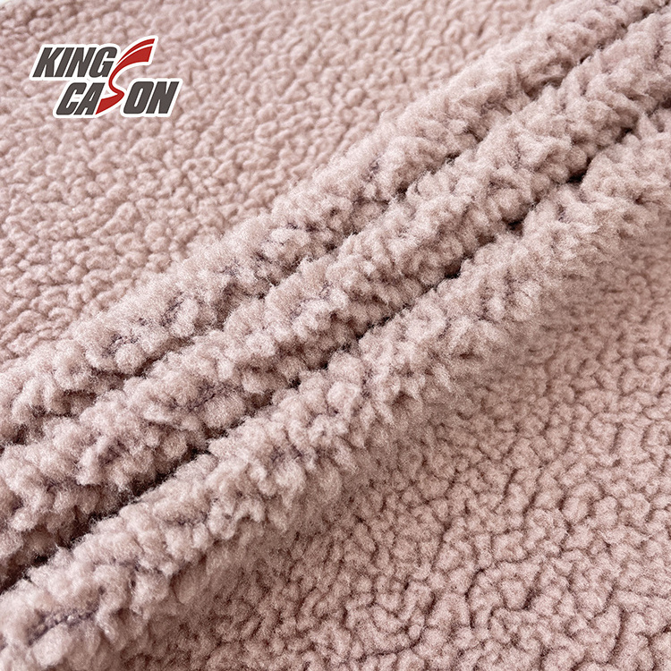 KINGCASON Factory Sales Plain Lamb Wool Bonded Fabric for Coat