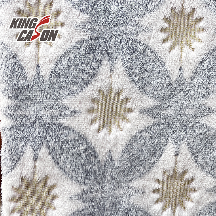 KINGCASON Factory Wholesale Customized Printed Colors Comfortable Skin-friendly Luxury Gold Stamping Flannel Fabric For Pyjamas