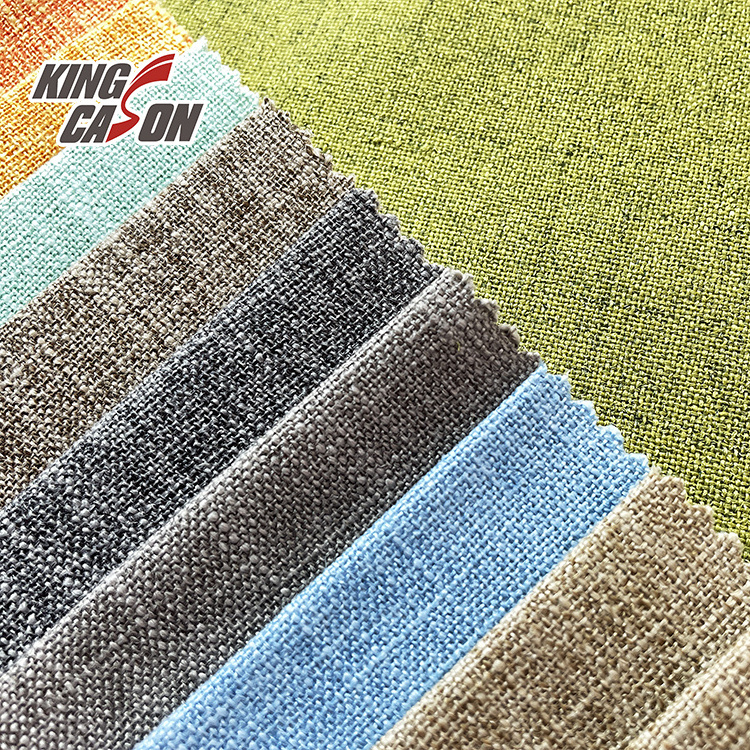 Kingcason 100% Polyester Sofa Upholstery Home Textile Holland Linen Velvet Fabric For Living Room Sofa