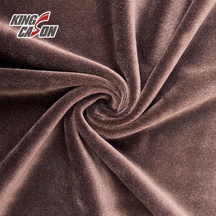 Kingcason 100 Polyester Warp Knit Spandex Super Soft Fleece Fabric With Solid Colors