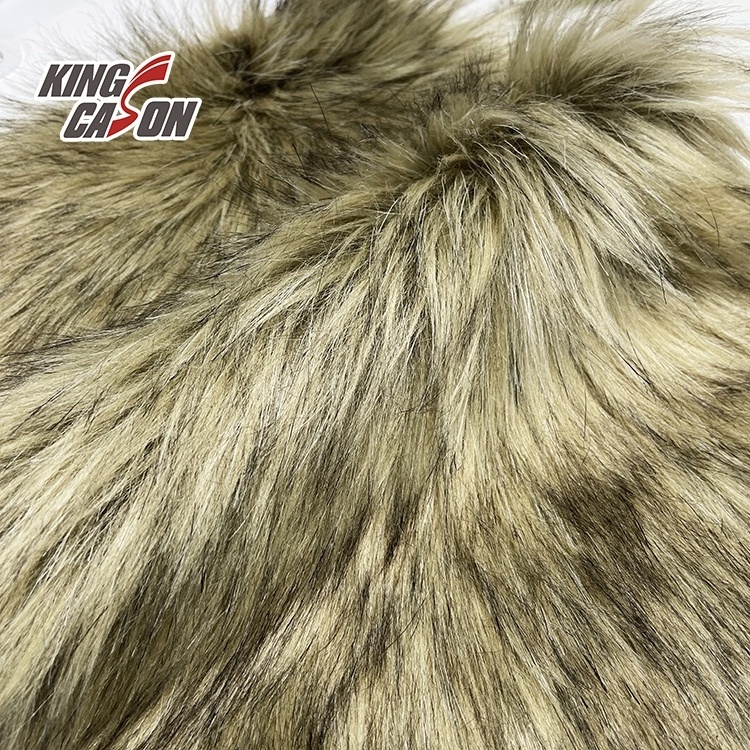 Kingcason New Style Fuzzy Fluffy Long Hair Animal Fake Fur Fashion Dog Faux Fur For Winter Coat