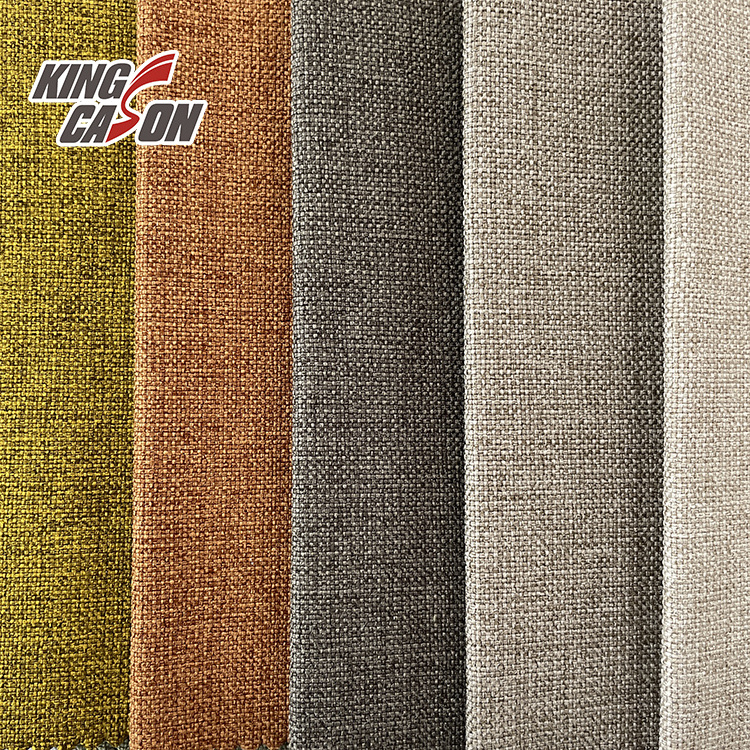 Kingcason 100% Polyester Sofa Upholstery Home Textile Holland Linen Velvet Fabric For Living Room Sofa