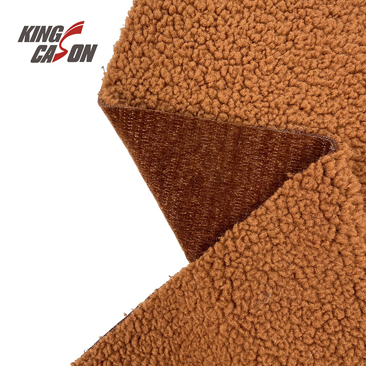 KINGCASON Factory Sales Plain Lamb Wool Bonded Fabric for Coat