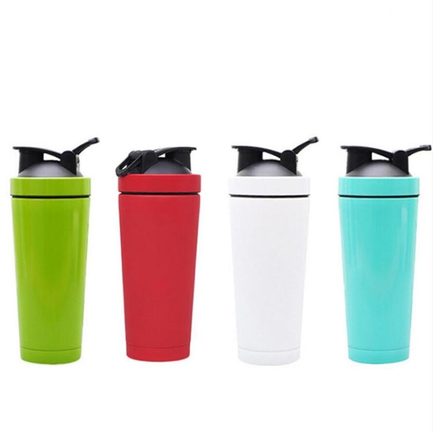 single wall stainless steel water cup for gym protein shakers bottles with scale mark