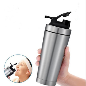 single wall stainless steel water cup for gym protein shakers bottles with scale mark