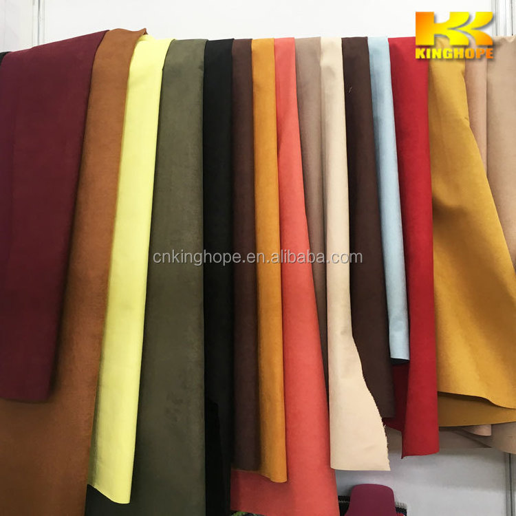 Hot sell  boots shoe making colorful Knitted Suede Fabric artificial leather fabric for bag MAKING