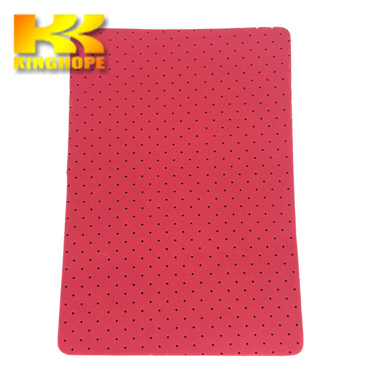 tricot fabric Velvet fabric polyester fabric with high quality memory punched eva foam sheet strong glue for sport shoe insole