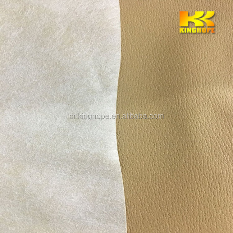 PVC and pu Artificial Leather bonded flocking handbags material