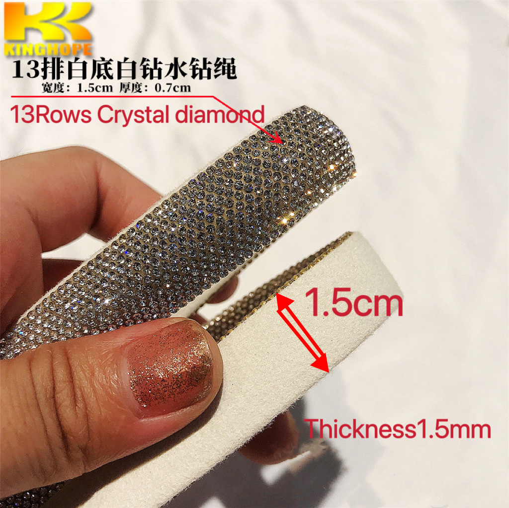 4-6 mm Colorful Round Full Diamond Inner Wrap Cotton Rope Water Diamond Pipe Bar Shoe Bag Accessories DIY Clothing Decoration